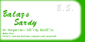 balazs sardy business card